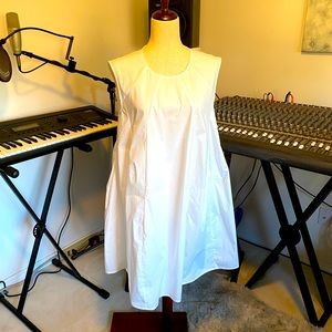 White cotton swing dress!!